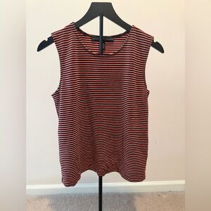 Black and Orange Striped Tank Top Size Medium